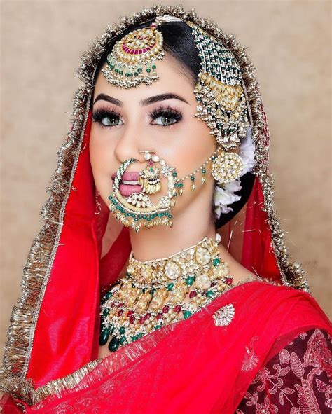 Indian Bridal Photos Indian Bridal Outfits Indian Bride Bridal Make Up Bridal Looks Nath