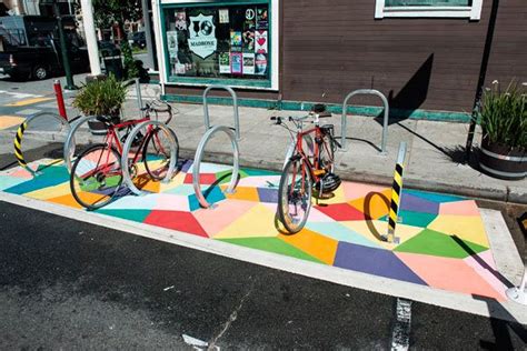 This Colorful Bike Corral Mural Transforms Sf Street Pavement Design