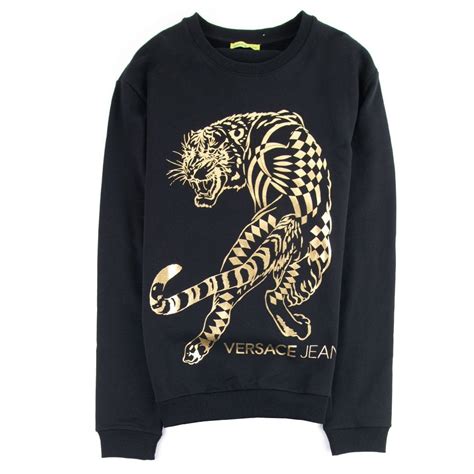 Versace Tiger Foil Sweatshirt Black Onu