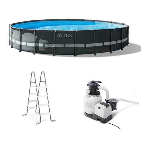 Intex 20 Ft X 20 Ft X 48 In Round Above Ground Pool In The Above Ground