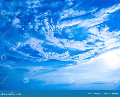 Beautiful Sky Complete With White Clouds Stock Image Image Of White