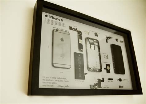Disassembled Iphone Framed Cellphone Wall Art With Shadow Etsy Canada