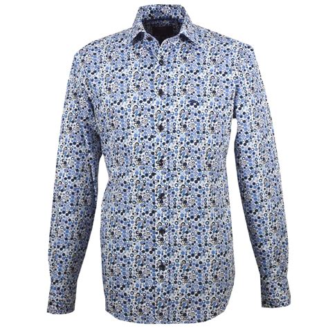 Fynch Hatton Men`s Shirt 1219 8083 8081 Blue — Jethwa Clothing