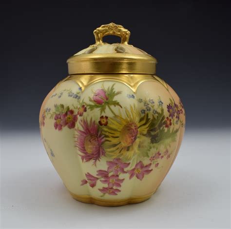 Antiques Atlas Royal Worcester Blush Ivory Pot Pourri Vase