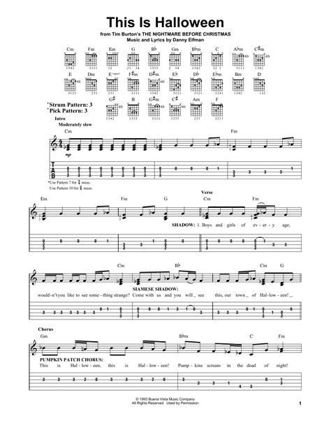 This Is Halloween From The Nightmare Before Christmas Sheet Music
