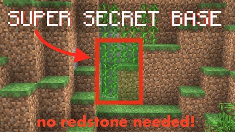Minecraft How To Build A Secret Base Youtube