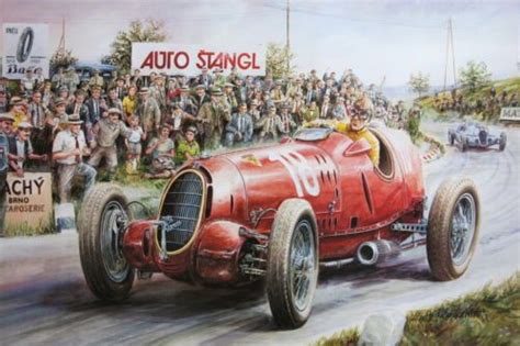 Automotive Art Vaclav Zapadlik Vintage Racing Photo Print 13x19 Ebay