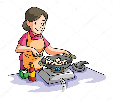 Woman Cooking — Stock Vector © Indomercy2012 59341313