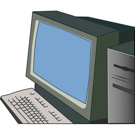 Desktop Computer Vector Drawing Free Svg