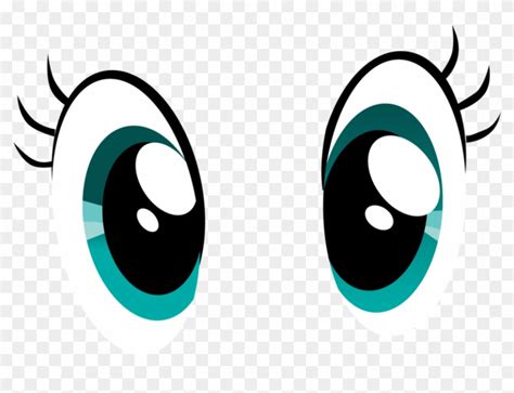 Cartoon Girl Eyes With Eyelashes Clipart