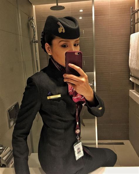 Qatar Airways ️ Qatar Airways Cabin Crew Flight Attendant Uniform Flight Attendant