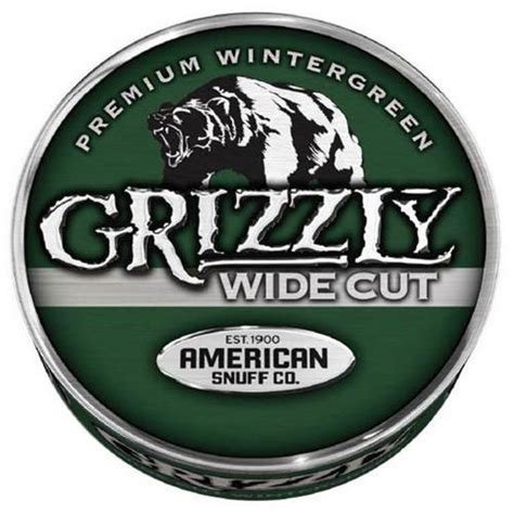 American Snuff Co Is Expanding Its Grizzly Widecut Wintergreen Product