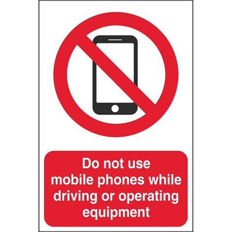 Do Not Use Mobile Phones Signs Prohibitory Workplace
