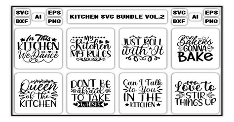 Kitchen Svg Bundle Vol2 Bundle · Creative Fabrica
