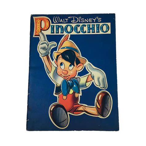 Vintage 1939 Walt Disneys Pinocchio Story Coloring Book Only Etsy
