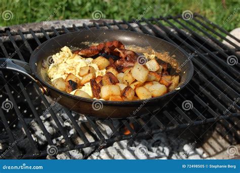 Campfire Breakfast Stock Image Image Of Breakfast Potatoes 72498505