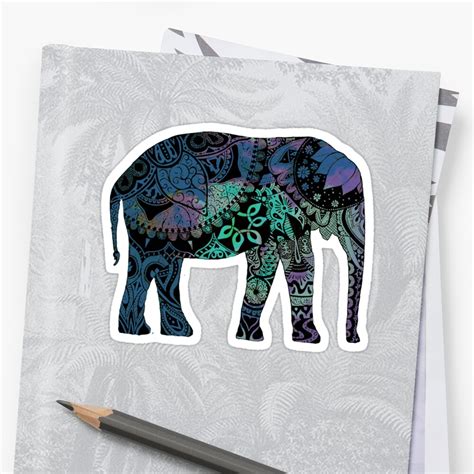 Blue Elephant Sticker By Sweetslay Redbubble