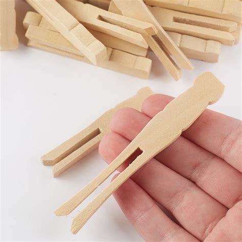 Assorted Size Flat Wood Slotted Clothespins Clothespins Wood Crafts
