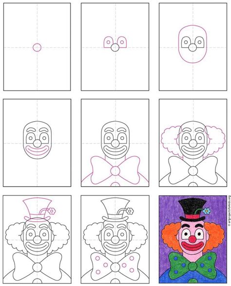 How To Draw A Clown Face · Art Projects For Kids