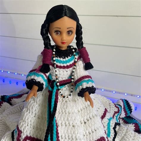 Dolls Other Vintage Native American Crocheted Dress Doll Poshmark