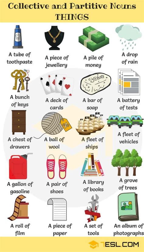 Collective Nouns For Things With Examples English Language Learning