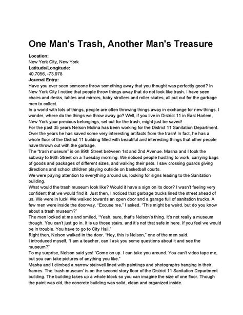 Nyc One Mans Trash Another Mans Treasure Beautiful Nation Project By