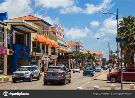 Centro De Oranjestad Aruba — Foto Editorial De Stock © Littleny 148101821