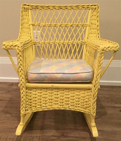 This cool wicker folding chair represents the vintage style of 1970s. Best 15+ of Antique Wicker Rocking Chairs