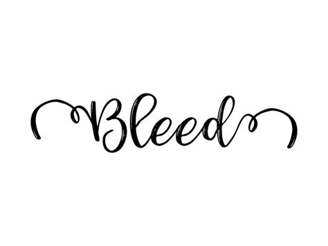 Bleed Lettering Graphic By Dudley Lawrence · Creative Fabrica