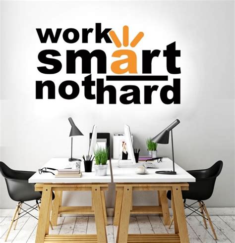 Work Smart Not Hard Office Strategy Inspirational Quotes Motivational