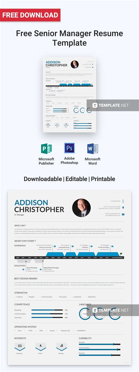 Craft An Informative And Visually Appealing Resume With This Free
