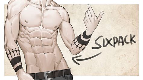 【how To Draw Abs】male Manga Body Tutorial Youtube