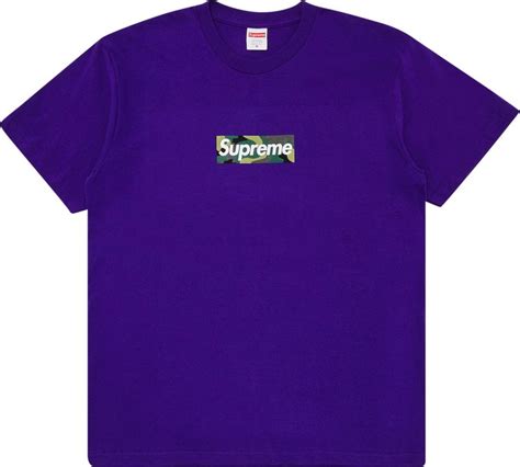 Buy Supreme Box Logo Tee Purple Fw23t57 Purple Goat