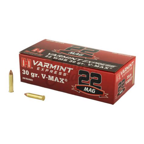 Hornady Varmint Express 22 Wmr 30 Grain V Max 200 Rounds Omaha Outdoors