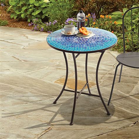 Maybe you would like to learn more about one of these? Outdoor Mosaic Bistro Table in Blue | Bed Bath & Beyond
