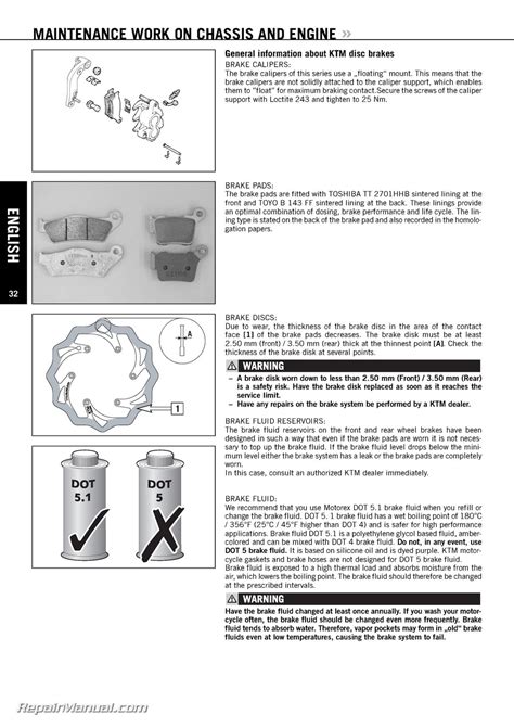 Ktm Exc Xc W Printed Owners Motorcycle Manual