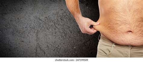 Fat Belly Man Overweight Abdomen Weight Foto Stock Shutterstock