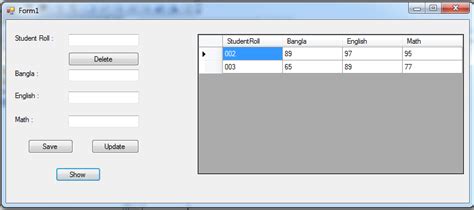 Show Database Table In Datagridview