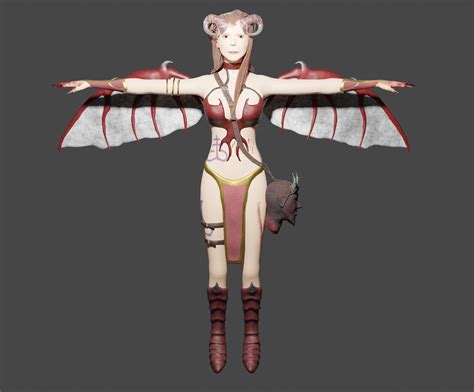 Succubus Free Vr Ar Low Poly 3d Model Rigged Cgtrader