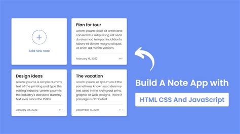 Build A Notes App In Html Css And Javascript