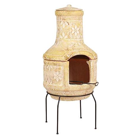 This can be your ideal outdoor heating option while offering you durability, safety, significant heat in a comforting fire ambiance. Wido Clay Terracotta Pizza Chiminea Oven Log Burner Garden Outdoor Kitchen Furniture Heater Fire ...