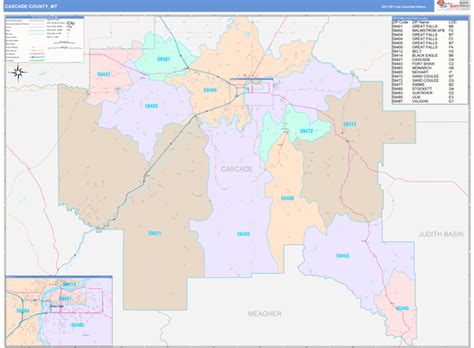 Cascade from mapcarta, the free map. Cascade County, MT Wall Map Color Cast Style by MarketMAPS