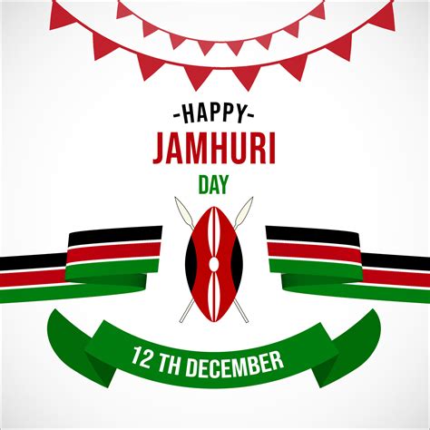 Kenya Happy Jamhuri Day Vector Illustration Concept 12888144 Vector Art