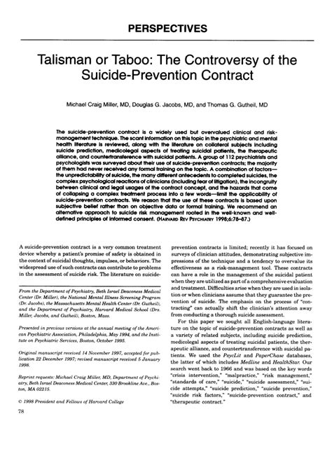 Suicide Contract For Safety Template Tutoreorg Master Of Documents