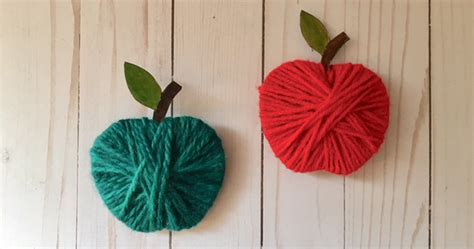 Yarn Apples Arts And Crafts Educatall