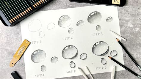 How To Draw Water Droplets Step By Step