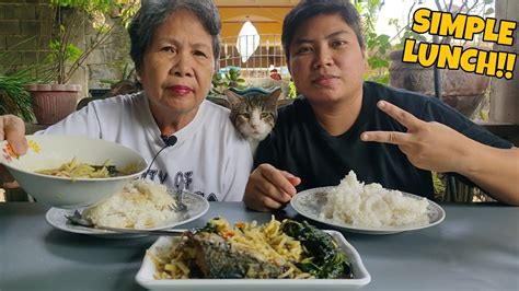 Kain Ng Lunch Labong With Saluyot At Pritong Bangus Youtube