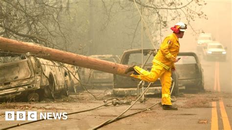 California Wildfires Death Toll Reaches Grim Milestone Bbc News