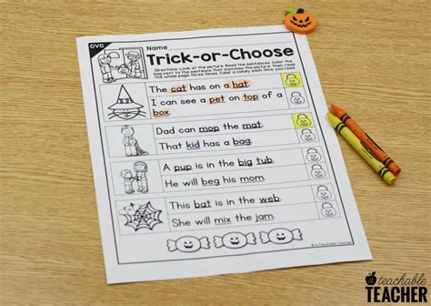 Halloween Cvc Words Worksheets Targeted And Terrific