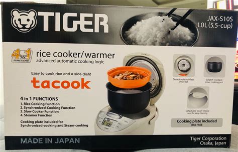 TIGER Microcomputer Controlled Rice Cooker JAX S10S 1 0L TV Home